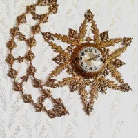 ساعت ست ماه برنز