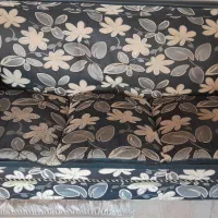 مبل راحتی چرم و پارچه ۷ نفره|مبلمان خانگی و میز عسلی|نوشهر, |دیوار