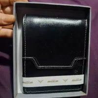 کیف پول چرم مشکی میلانو