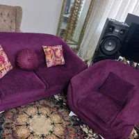 مبل راحتی ۷ نفره شرکتی با پارچه مخمل ترک|مبلمان خانگی و میز عسلی|آستانه اشرفیه, |دیوار