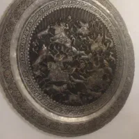 سینی مسی نقره کوب قدیمی