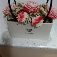 باکس گل جاویدان با گل های شمعی و دسته گل|صنایع دستی و سایر لوازم تزئینی|کرج, عظیمیه|دیوار