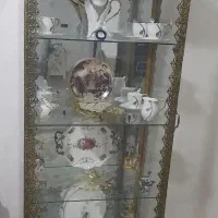 بوفه و ساعت ایستاده برنجی دست ساز