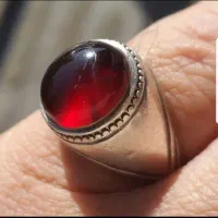 انگشتر عقیق سرخ سیاه یمنی 14 حرز ائمه معصومین (ع)