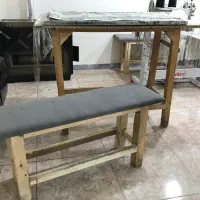 نیمکت و میز کار چوبی