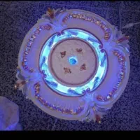 دور لوستر دور چراغ گچبری پیش ساخته گچ کاری نقاشی