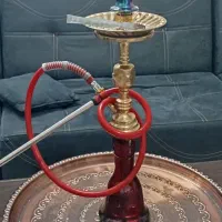 قلیون تنه برنجی حکاکی شده گل