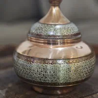 ظرف مسی|کلکسیون اشیاء عتیقه|کیش, |دیوار