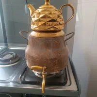 کتری قوری طرح ماربل کف چدن