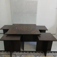 میز جلو مبلی طرح دار و چهار عدد عسلی سفارشی|مبلمان خانگی و میز عسلی|تهران, شهید غیوری (ابن باویه)|دیوار