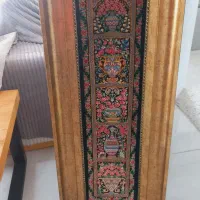 تابلو فرش ابریشم قم طرح گلدان