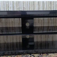 زیر تلویزیون شیشه ای مشکی