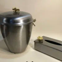 ست سطل و دستمال کاغذی فلزی پروانه|ظروف سرو و پذیرایی|رباط‌کریم, رباط‌کریم|دیوار