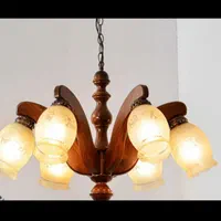 لوستر چوبی مدل مهسا|لوستر و چراغ آویز|مشهد, خین عرب|دیوار