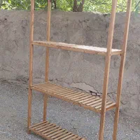 طبقه و شلف لباس ظروف چوبی|کتابخانه، شلف، قفسه‌های دیواری|همدان, |دیوار