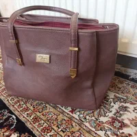 دو عدد کیف چرم و پارچه ای دست دوز