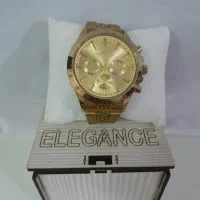 ساعت مچی الگانس طلایی مردانه