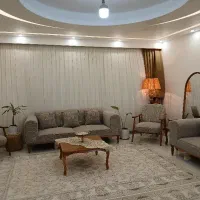 مبل کلاسیک راحتی نیمه استیل۷نفره توسی رنگ