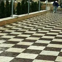 موزاییک،واش بتون،جدول،نرده دور باغچه