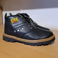 کفش نیم بوت مردانه (چرم ) مشکی طرح Cat