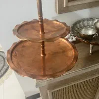 سماور زغالی قدیمی و لوازم مسی