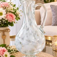 گلدون  شیشه ایی تنگی جذاب