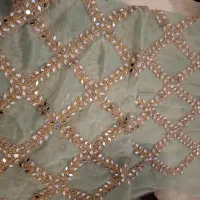 پارچه حریر آینه دوزی شده  خوشگل دومتر فقط۵۰۰هزار