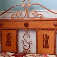 تخت و میز آرایش فرفورژه|تخت و سرویس خواب|آران و بیدگل, |دیوار