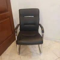 صندلی اداری ثابت چرمی مارک سماء