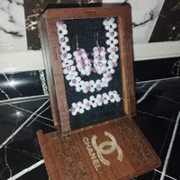 ست مروارید و کریستال با رنگ بندی