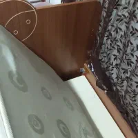 تخت کودک تخت بچگانه با (حفاظ متحرک )کفی و تشک|تخت و سرویس خواب|رشت, بوسار|دیوار