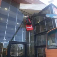 خدمات جرثقیل کفی دار خاور همراه با سبد بالابر