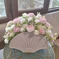 باکس و گلدان گل مصنوعی دست ساز و نو
