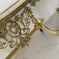 سه عدد میز تمام برنجی لوکس کاملا نو|مبلمان خانگی و میز عسلی|ساری, |دیوار