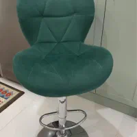 چهار عدد صندلی اپن (کانتر) جکدار سبز مخملی