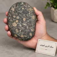 سنگ کلکسیونی طبیعی گل داوودی (طرح آذرین پورفیری)
