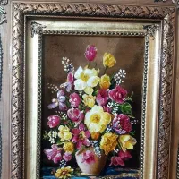 تابلو گل لاتزیو کد 12 دستبافت و ابریشم دار