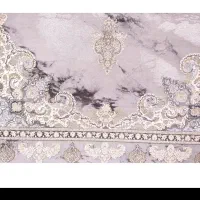 فرش ماشینی زمرد مشهد زمینه سنگ مرمر نقرهای|فرش|سریش آباد, |دیوار