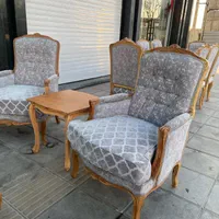 مبل ۹ نفره و نهار خوری ۸ نفره فرانسوی حصیری|مبلمان خانگی و میز عسلی|آفتاب, |دیوار