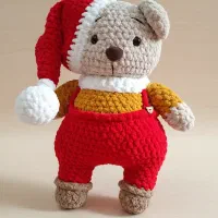 عروسک  دستبافت با کاموای مخمل ترک