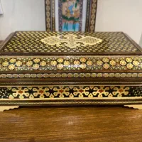 جا کاردی جا دستمال تابلو خاتم کاری|صنایع دستی و سایر لوازم تزئینی|تهران, قنات‌کوثر|دیوار