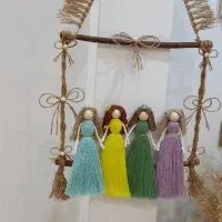 کلبه کنفی باعروسکهای مکرومه ای|صنایع دستی و سایر لوازم تزئینی|مشهد, مشکینی (شهرک غرب)|دیوار