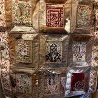 فرش ۱/۵ متری چهل تیکه با پوست گاو
