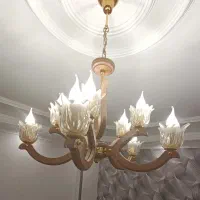 دو عدد لوستر چوبی