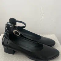 کفش چرم مجلسی پاشنه ۳ سانت
