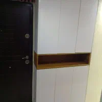 جا کفشی سه تیکه سفید قهوه ای بسیار تمیز