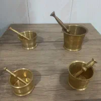 سنگ برنجی ترازو نیم کیلویی و هاونگ برنجی|کلکسیون اشیاء عتیقه|تهران, شوش|دیوار