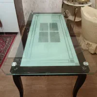 فقط میز ناهار خوری کاملا چوبی با شیشه ۱۰ میلی|میز و صندلی غذاخوری|تبریز, |دیوار