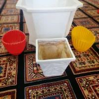 گلدون رنگی در اندازه مختلف مربع مستطیل