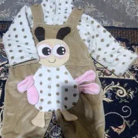 سرهمی مخمل دخترانه مناسب تا دو سال سالم